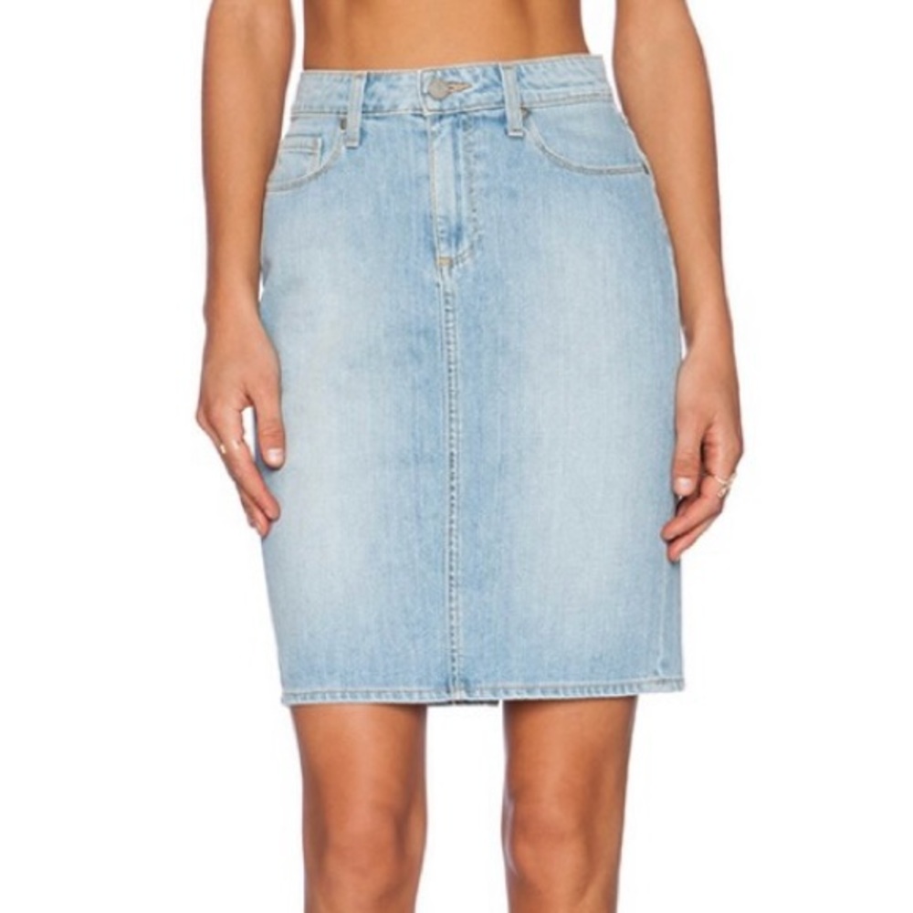 PAIGE | Deirdre Denim Pencil Skirt In Loren No Whiskers Size 27